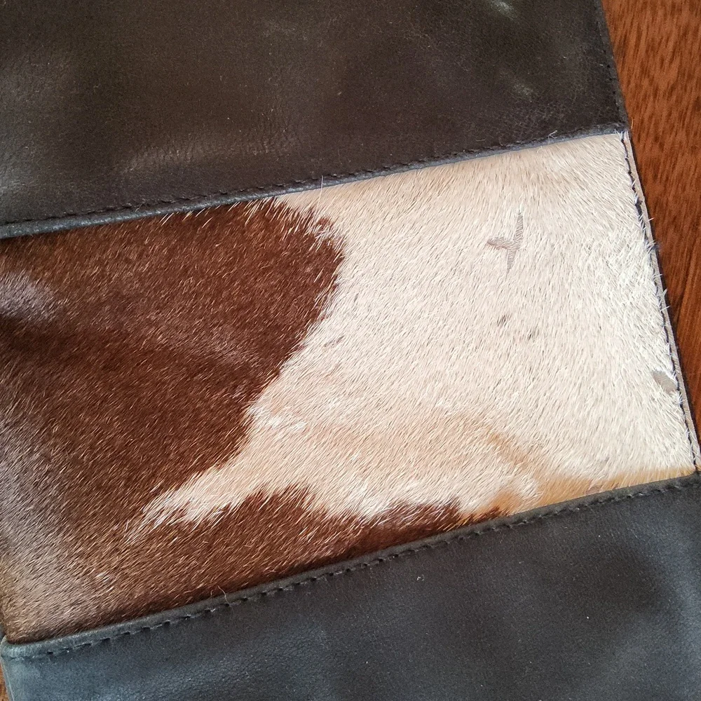 Leather cow hide clutch - Picture 1 of 5